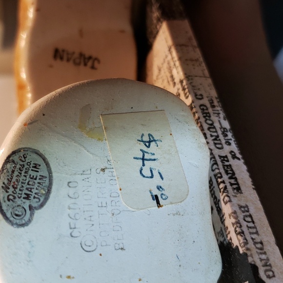 Vintage Japan pair pottery head &Purse - Picture 6 of 6